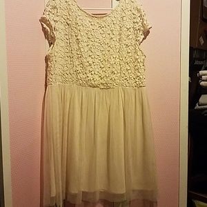 Deb ivory cream dress with tulle skirt